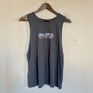 RVCA Charcoal Grey Graphic Tank Top